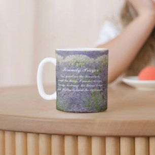 Taza De Café Serenity Prayer Lavender Garden Floral