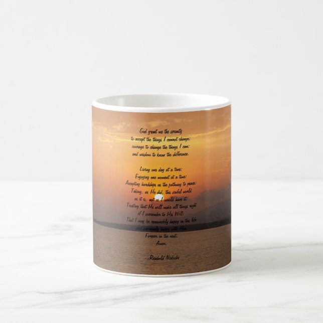 Taza De Café Serenity Prayer Sunset Mug (Centro)