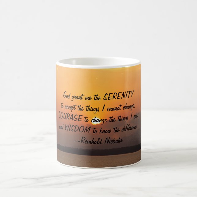 Taza De Café Serenity Prayer Sunset Mug (Centro)