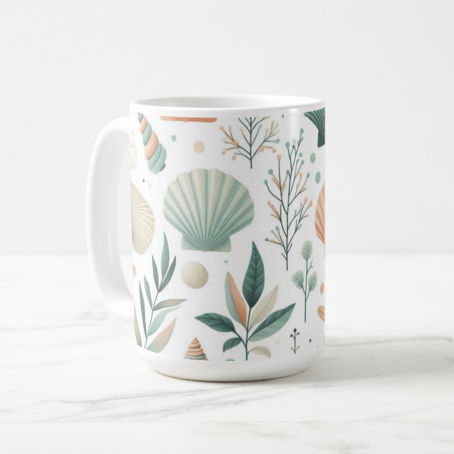 Taza De Café Sereno Vida Marina (Anverso izquierdo)
