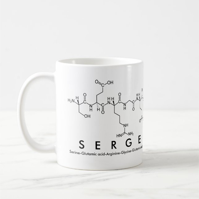 Taza De Café Serge peptide nombre mug (Izquierda)