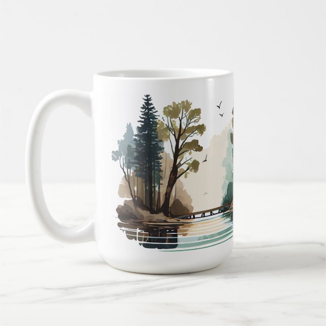 Taza De Café Serie Cabin 15 oz Classic Mug (Izquierda)