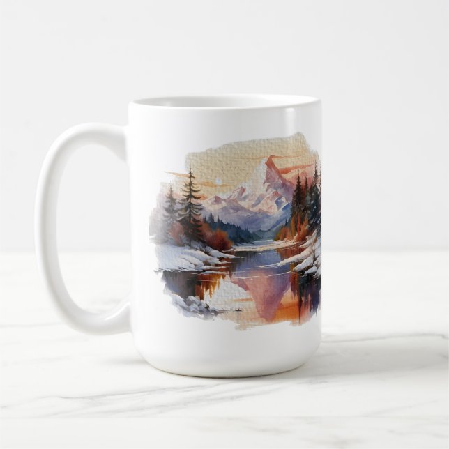 Taza De Café Serie de invierno Mug clásico de 15 oz (Izquierda)