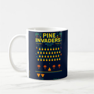Taza De Café Serie de Juegos Retro de Pine Invaders-Pineapple E