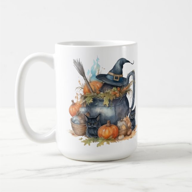 Taza De Café Serie Halloween 15 oz Classic Mug (Izquierda)