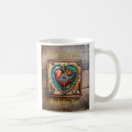 Taza De Café Serie Steampunk de Glass Staint Sunflower Heart
