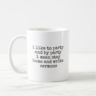 Taza De Café Sermón de Quedarse en Casa Divertido Pastor Predic