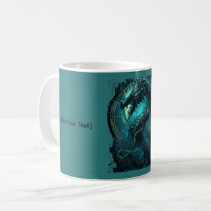 Taza De Café Serpiente ciberpunk de bobina espectral oscura