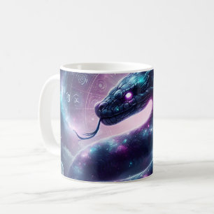 Taza De Café Serpiente Cósmica Zodíaco Galaxia Astrología