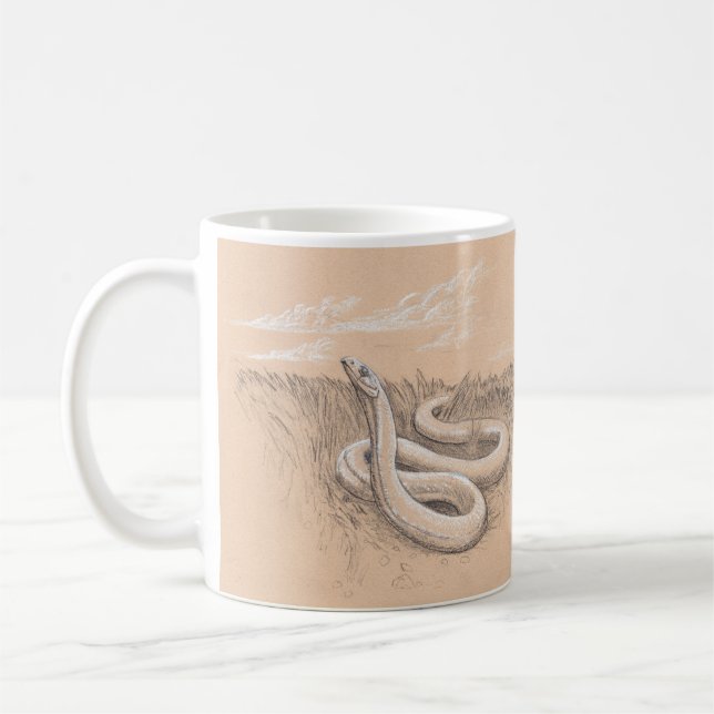 Taza De Café Serpiente de descenso común (Izquierda)