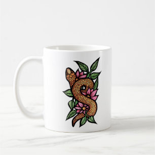 Taza De Café Serpiente de flor