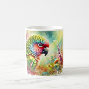 Taza De Café Serrana Parakeet 151024AREF147 - Watercolor