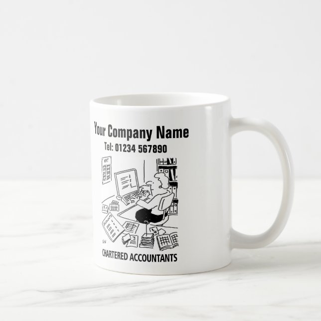 Taza De Café Servicios de contabilidad Café promocional Mug (Derecha)