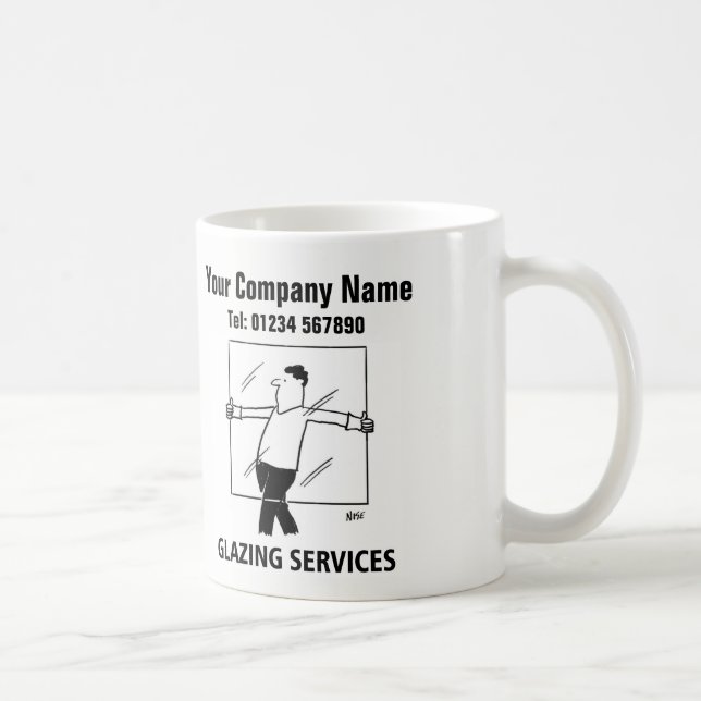 Taza De Café Servicios de cristal Corte de vidrio Personalizado (Derecha)