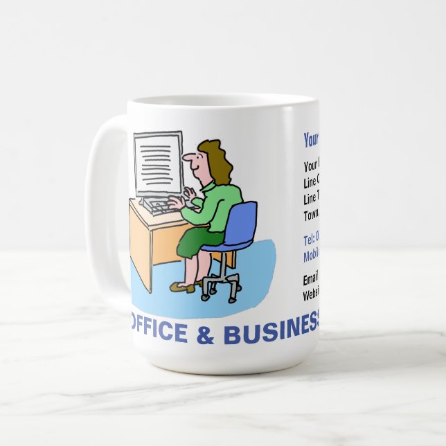 Taza De Café Servicios de oficina y de negocios. (Anverso izquierdo)