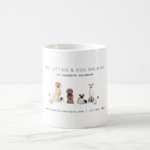 Taza De Café Servicios de paseo de perros Pug Golden Retriever