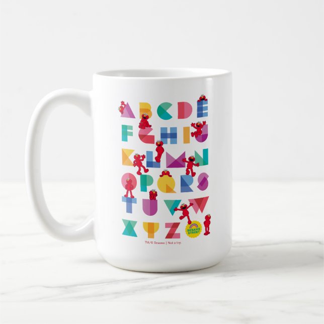 Taza De Café Sesame Street | Alfabeto de Elmo (Izquierda)