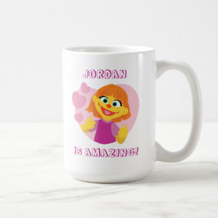 Taza De Café Sesame Street   Julia Corazón Rosa