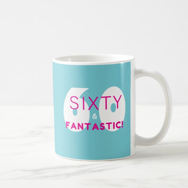 Taza De Café Sesenta y fantásticos regalos de fiesta de cumplea (Derecha)