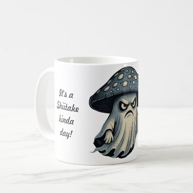 Taza De Café Seta Asesina – Fantasma Espeluznante con Cuchillo (Anverso izquierdo)