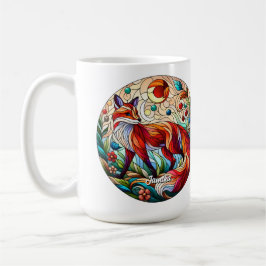 Taza De Café Seted Glass Look Red Fox