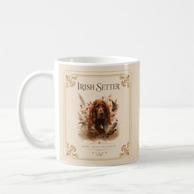 Taza De Café Setter Irlandés (Izquierda)
