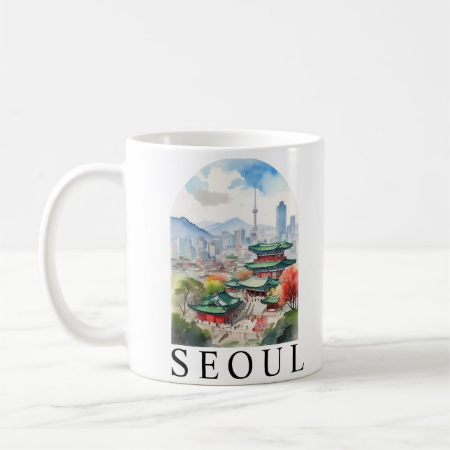 Taza De Café Seúl, Corea del Sur, arte de viajes acuáticos (Izquierda)