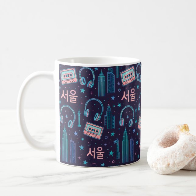 Taza De Café Seúl Music & City Vibes Mug (Con donut)