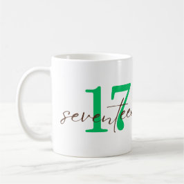 Taza De Café Seventeenth 17 Year Anniversary Personalization
