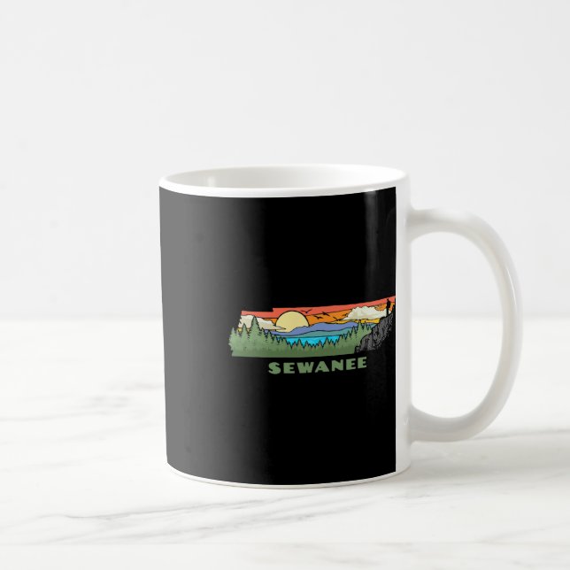 Taza De Café Sewanee Tennessee Nature Outdoor Hiking Retro  (Derecha)
