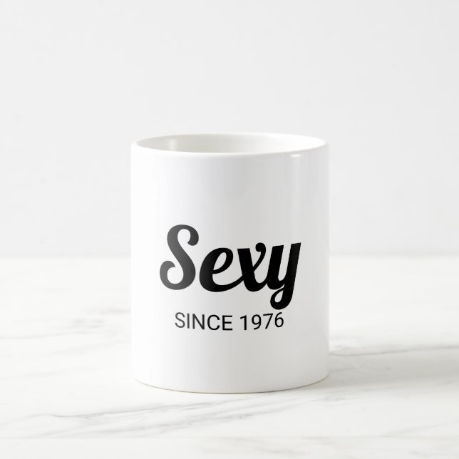 Taza De Café Sexy Personalized Birth Year Mug (Centro)