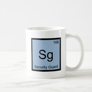 Taza De Café Sg - Guardia de Seguridad Símbolo de Elemento Quím