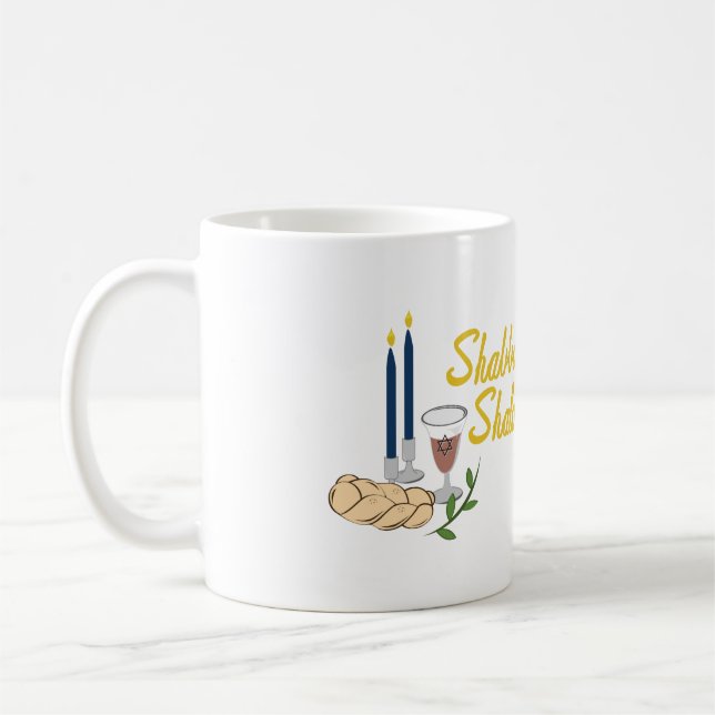 Taza De Café Shabbat Shalom (Izquierda)