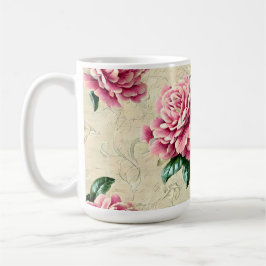 Taza De Café Shabby Chic Pink Gardenias