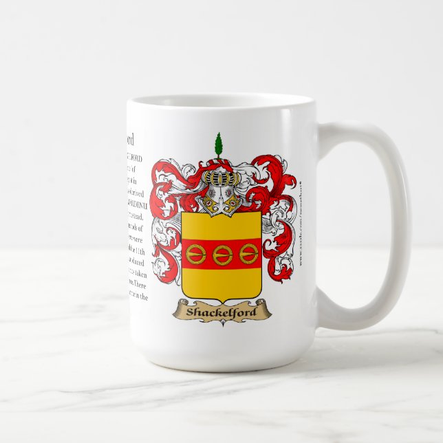 Taza De Café Shackelford, el origen, el significado y el escudo (Derecha)