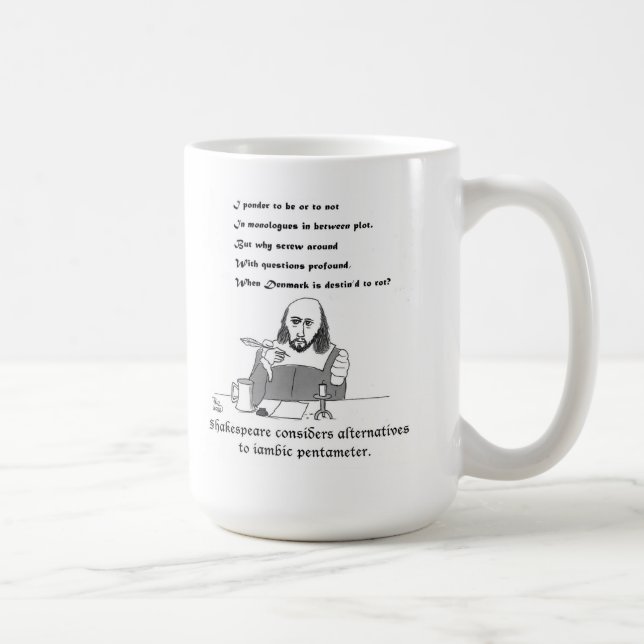 Taza De Café Shakespeare considera a los límerick (Derecha)