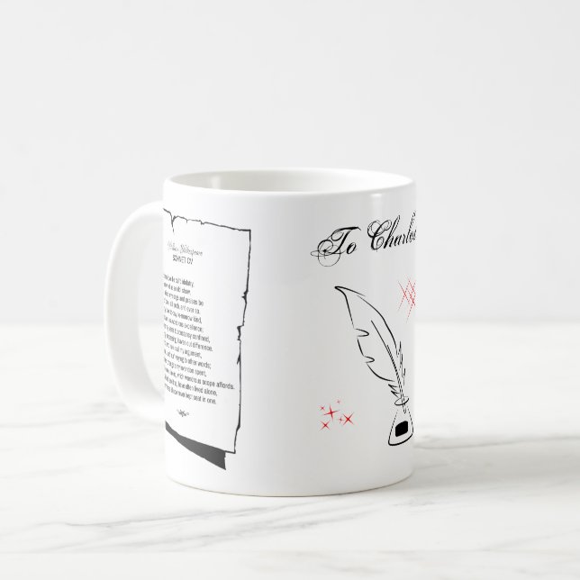 Taza De Café Shakespeare Sonnet 105 (Anverso izquierdo)