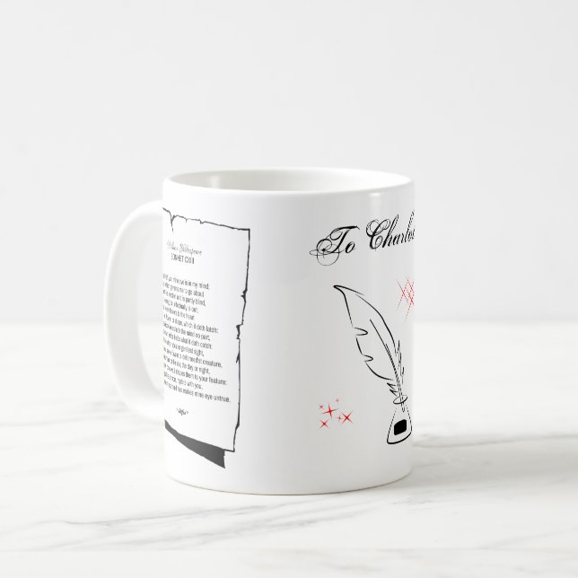 Taza De Café Shakespeare Sonnet 113 (Anverso izquierdo)