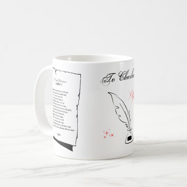 Taza De Café Shakespeare Sonnet 5 (Anverso izquierdo)