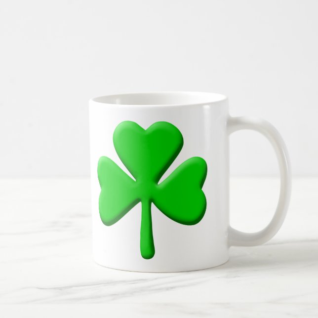 Taza De Café shamrock 3d (Derecha)