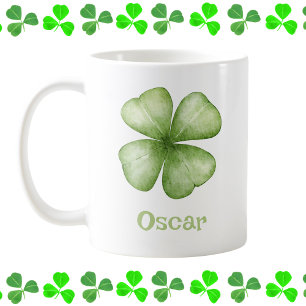 Taza De Café Shamrock acuático personalizado