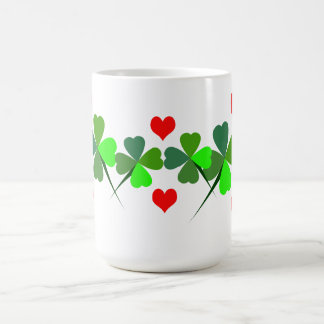 Taza De Café Shamrock and Hearts Mug