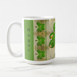 Taza De Café Shamrock "Feliz San Patricio"
