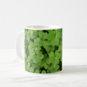 Taza De Café Shamrock fresco verde, trébol de afortunados St Pa