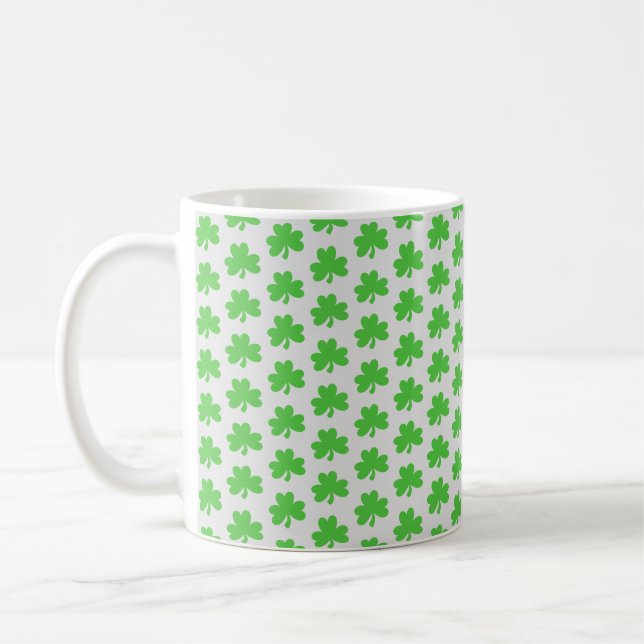 Taza De Café Shamrock Irish Pattern Coffee Mug (Izquierda)