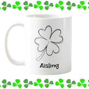 Taza De Café Shamrock irlandés personalizado