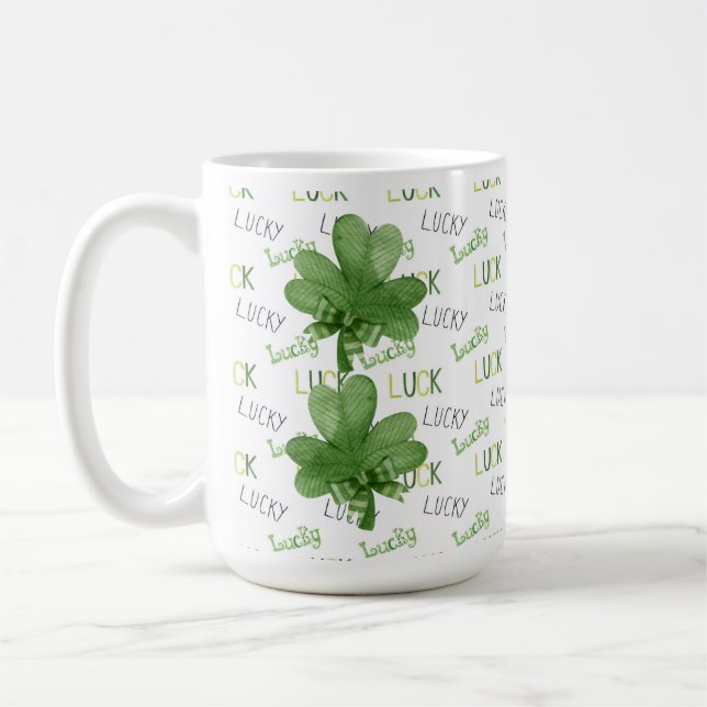 Taza De Café Shamrock Lucky Coffee Mug (Izquierda)