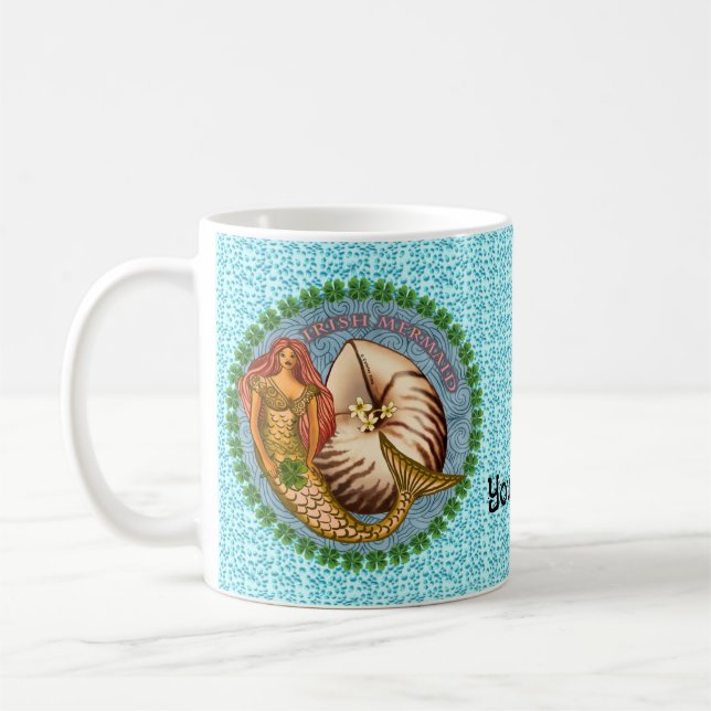 Taza De Café Shamrock Mermaid (Izquierda)