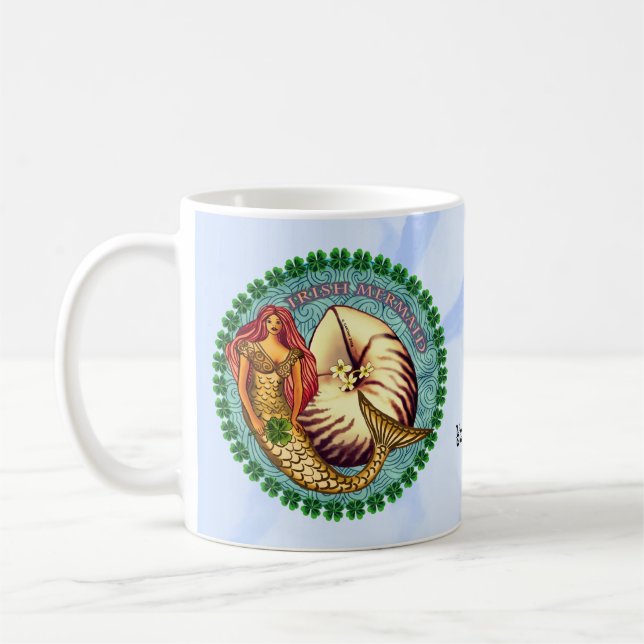 Taza De Café Shamrock Mermaid (Izquierda)