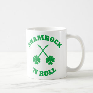 Taza De Café Shamrock 'n Roll Grunge